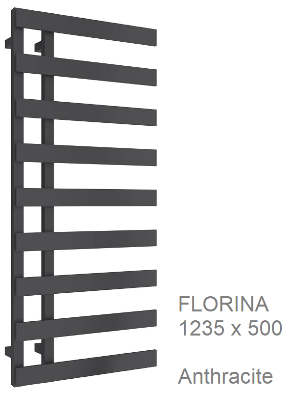 Reina Florina Anthracite Towel Rail 800mm x 500mm